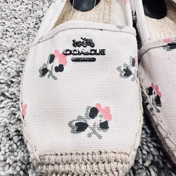 Coach Rhodelle Slip On Espradille Cream Floral Rose Casual Shoe Size 7.5 - Picture 7 of 8